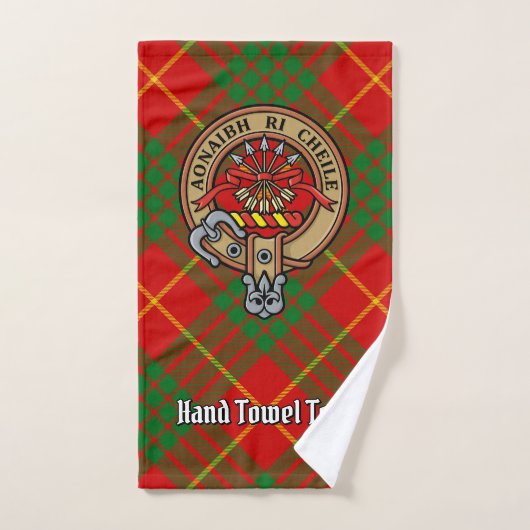 Clan Cameron Crest over Tartan Bad Handdoek (Handdoek)