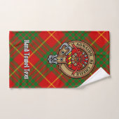 Clan Cameron Crest over Tartan Bad Handdoek (Handdoek)