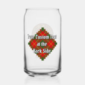 Clan Cameron Crest over Tartan Blikvorm Glas (Achterkant)