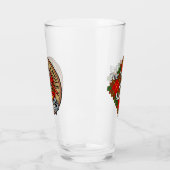 Clan Cameron Crest over Tartan Glas (Links)