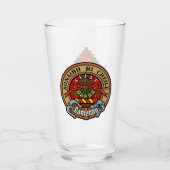 Clan Cameron Crest over Tartan Glas (Voorkant)