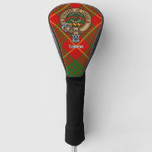 Clan Cameron Crest over Tartan Golfheadcover (Voorkant)