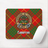 Clan Cameron Crest over Tartan Muismat (Met muis)