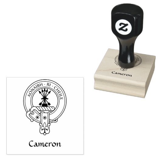 Clan Cameron Crest Rubber Stamp Rubberstempel (Gestempeld)