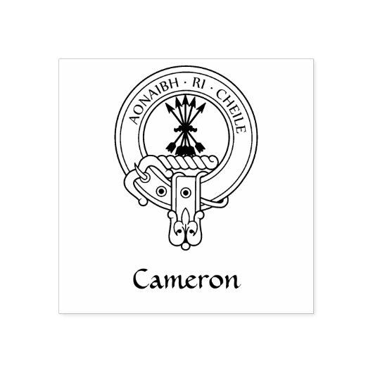 Clan Cameron Crest Rubber Stamp Rubberstempel (Afrduk)
