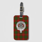 Clan Cameron Crest & Tartan Bagagelabel (Voorkant (verticaal))