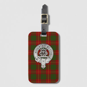 Clan Cameron Crest & Tartan Bagagelabel