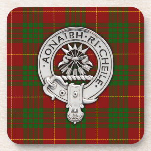 Clan Cameron Crest & Tartan Bier Onderzetter