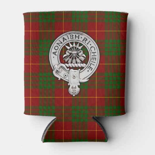Clan Cameron Crest & Tartan Blikjeskoeler (Voorkant)