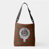 Clan Cameron Crest & Tartan Crossbody Tas (Voorkant)