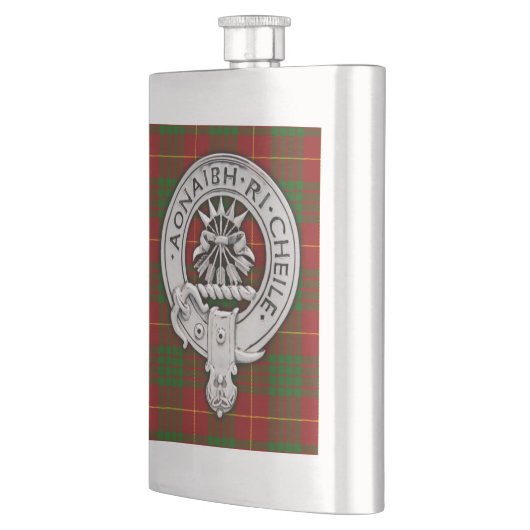 Clan Cameron Crest & Tartan Flacon (Links)