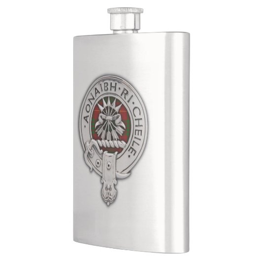 Clan Cameron Crest & Tartan Flacon (Links)