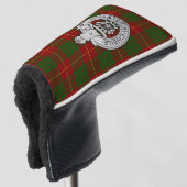 Clan Cameron Crest & Tartan Golfheadcover (3/4 voorkant)