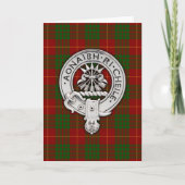 Clan Cameron Crest & Tartan Kaart (Voorkant)