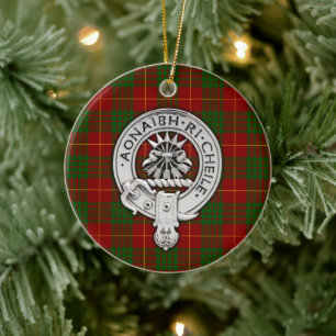 Clan Cameron Crest & Tartan Keramisch Ornament