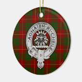 Clan Cameron Crest & Tartan Keramisch Ornament (Links)
