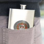 Clan Cameron Crest & Tartan Knot Flask Flacon (Voorbeeld)