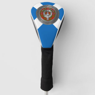 Clan Cameron Crest & Tartan Knot Golf Head Hoesje Golfheadcover