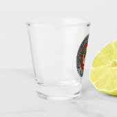 Clan Cameron Crest & Tartan Knot Shot Glass Glas (Links)