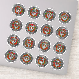 Clan Cameron Crest & Tartan Knot Sticker