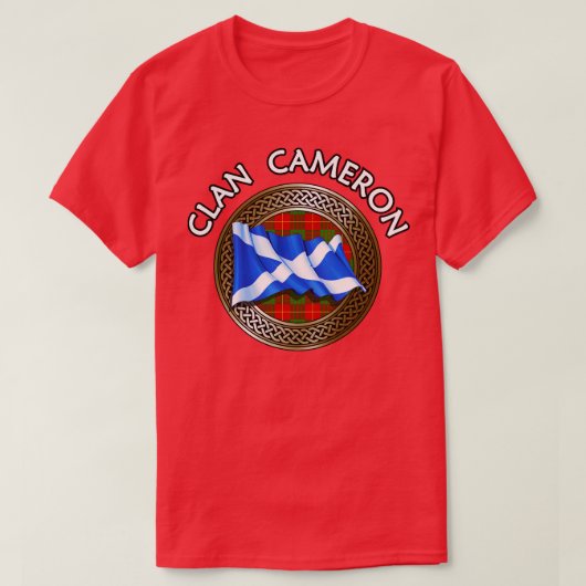 Clan Cameron Crest Tartan Knot T-shirt (Design voorkant)