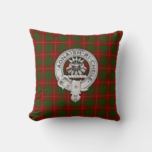 Clan Cameron Crest & Tartan Kussen