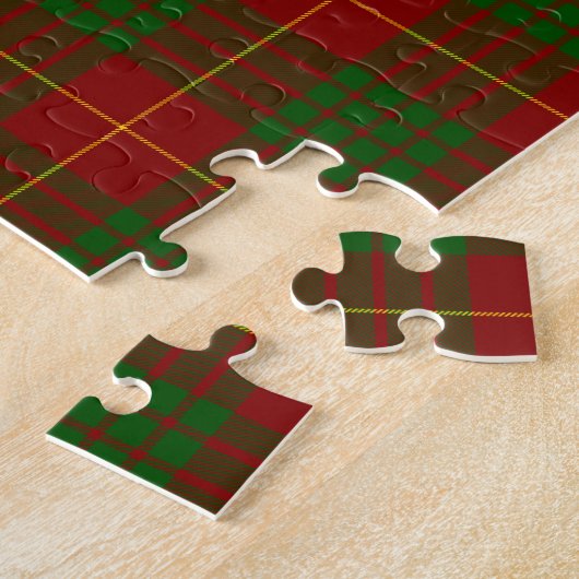 Clan Cameron Crest & Tartan Legpuzzel (Zijkant)