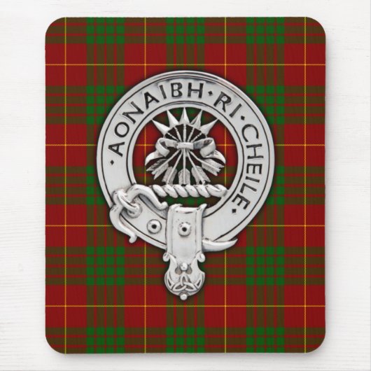 Clan Cameron Crest & Tartan Muismat (Voorkant)