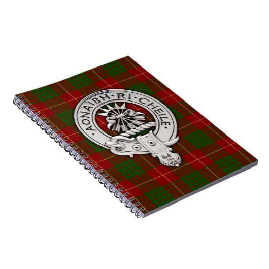 Clan Cameron Crest & Tartan Notitieboek (Rechterzijde)