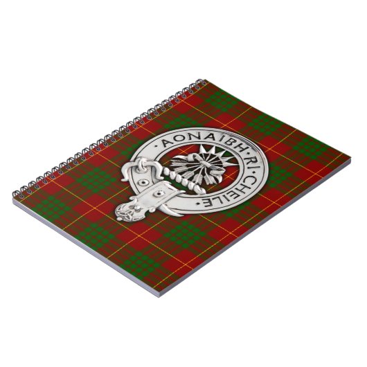 Clan Cameron Crest & Tartan Notitieboek (Linkerzijde)
