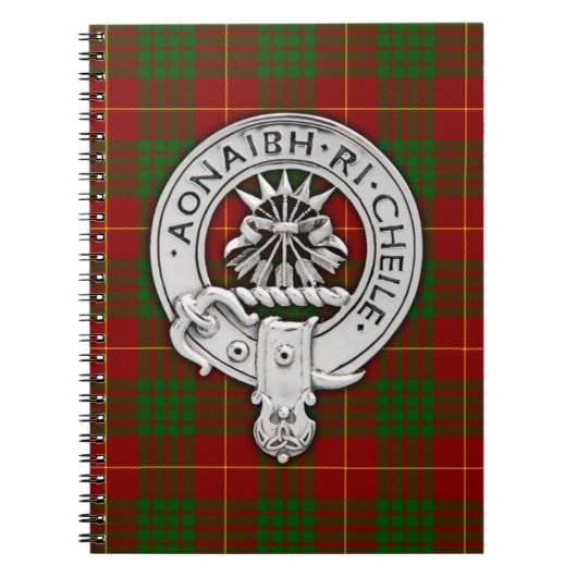 Clan Cameron Crest & Tartan Notitieboek (Voorkant)