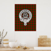Clan Cameron Crest & Tartan Poster (Keuken)