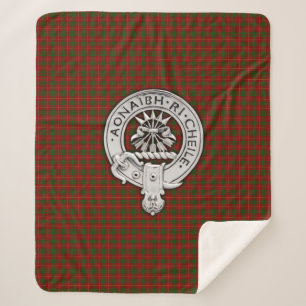 Clan Cameron Crest & Tartan Sherpa Deken