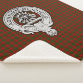 Clan Cameron Crest & Tartan Sherpa Deken (3/4)