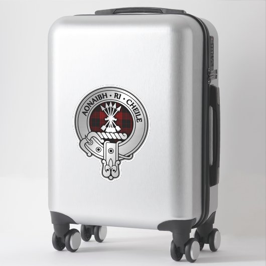 Clan Cameron Crest & Tartan Sticker (Koffer)