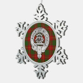 Clan Cameron Crest & Tartan Tin Sneeuwvlok Ornament (Rechts)