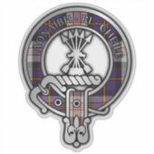 Clan Cameron Erracht Dress Tartan Crest Sticker (Voorkant)