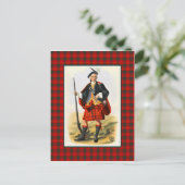 Clan Cameron  Illustratie Tartan Lijst Briefkaart (Staand voorkant)