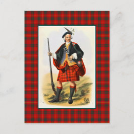 Clan Cameron  Illustratie Tartan Lijst Briefkaart