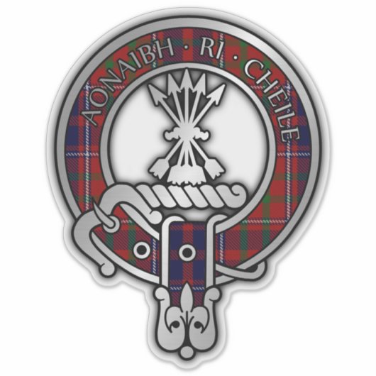 Clan Cameron Lochiel Tartan Crest Sticker (Voorkant)