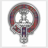 Clan Cameron Lochiel Tartan Crest Sticker (Vel)
