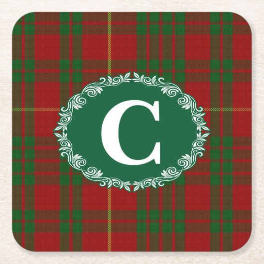 Clan Cameron Monogrammed Onderzetters van spelpapi (Voorkant)