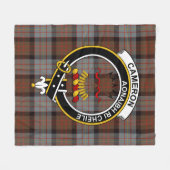 Clan Cameron Of Erracht Verweerde Tartan Schotse P Fleece Deken (Voorkant (Horizontaal))