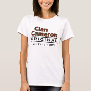 Clan Cameron past uw geboortejaar aan T-shirt