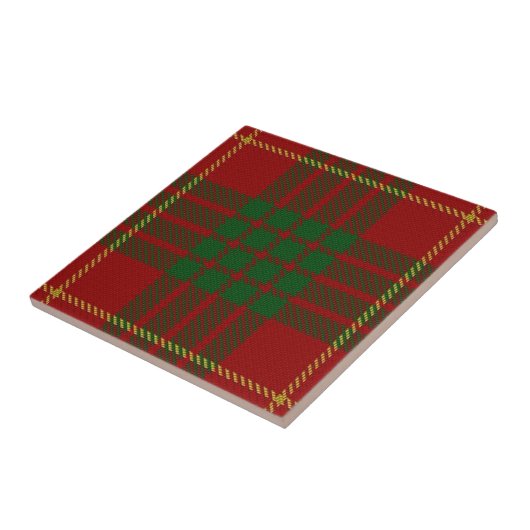 Clan Cameron Schotse Expressies Tartan Tegeltje (Zijkant)