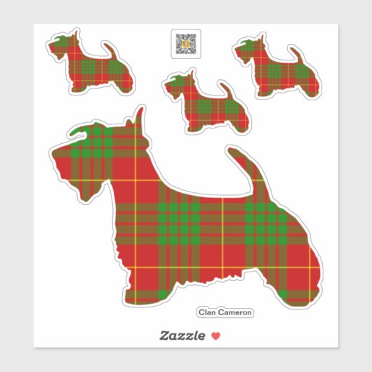 Clan Cameron Scottie Sticker (Vel)