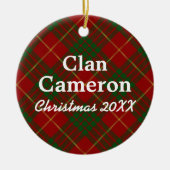 Clan Cameron Scottish Tartan Keramisch Ornament (Voorkant)