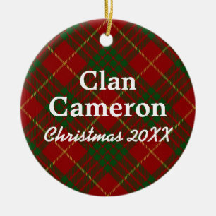 Clan Cameron Scottish Tartan Keramisch Ornament