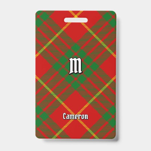 Clan Cameron Tartan Badge (Voorzijde)