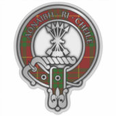 Clan Cameron Tartan Crest Sticker (Voorkant)